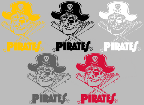 Pittsburgh Pirates Retro Throwback 1950s-1960s Logo Premium DieCut Vinyl Decal PICK COLOR & SIZE