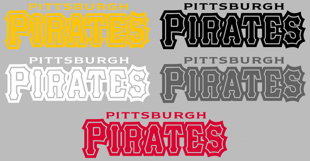 Pittsburgh Pirates Team Name Logo Premium DieCut Vinyl Decal PICK COLOR & SIZE