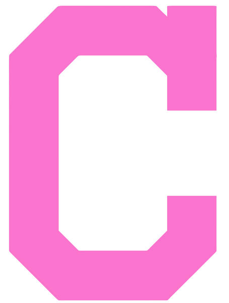 Cleveland Indians Pink Mothers Day Breast Cancer Awareness C Logo Vinyl Decal PICK SIZE