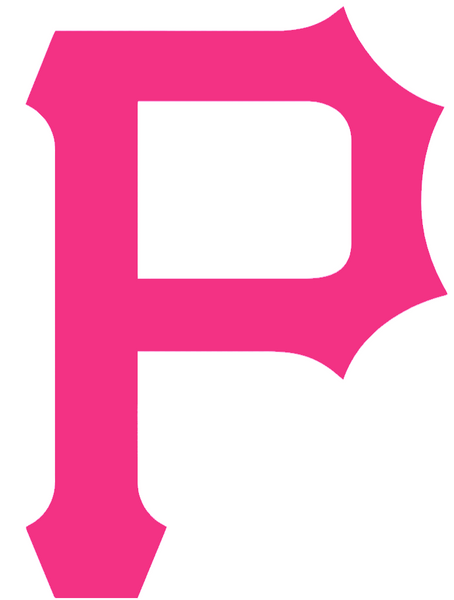 Pittsburgh Pirates Hot Pink Team Logo Premium DieCut Vinyl Decal PICK SIZE