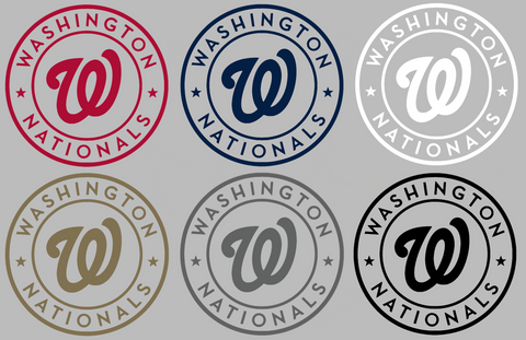 Washington Nationals Circle Logo Premium DieCut Vinyl Decal PICK COLOR & SIZE