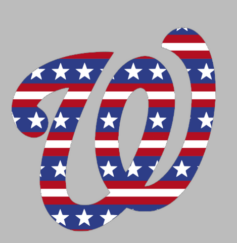 Washington Nationals Stars & Stripes Team Logo USA American Flag Vinyl Decal PICK SIZE