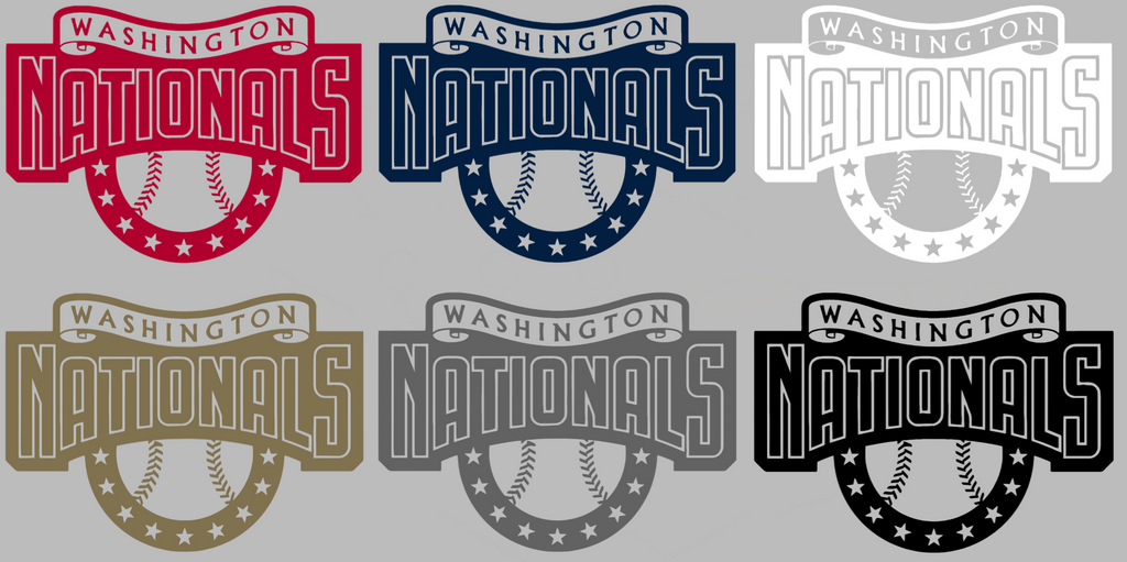 Washington Nationals Retro Throwback Logo Premium DieCut Vinyl Decal PICK COLOR & SIZE