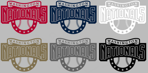 Washington Nationals Retro Throwback Logo Premium DieCut Vinyl Decal PICK COLOR & SIZE