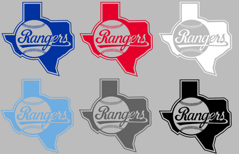 Texas Rangers Retro Throwback 1980s-1990s Logo Premium DieCut Vinyl Decal PICK COLOR & SIZE