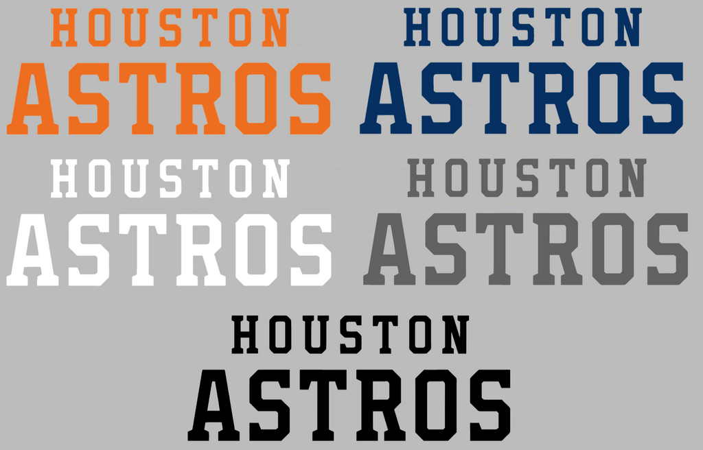 Houston Astros Team Name Logo Premium DieCut Vinyl Decal PICK COLOR & SIZE