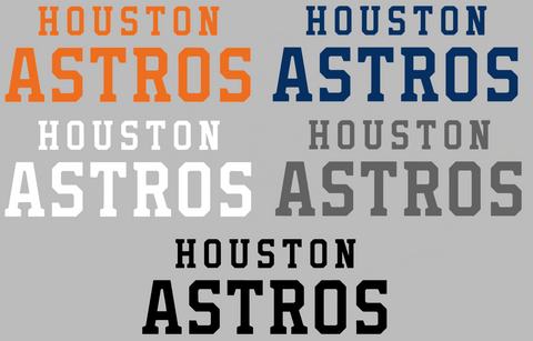 Houston Astros Team Name Logo Premium DieCut Vinyl Decal PICK COLOR & SIZE