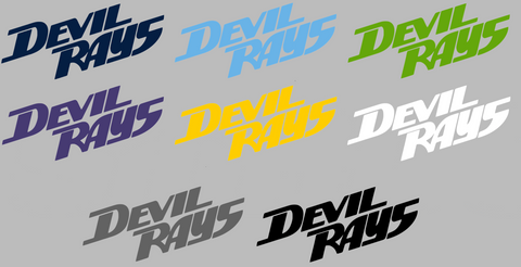 Tampa Bay Devil Rays Team Name Logo Premium DieCut Vinyl Decal PICK COLOR & SIZE