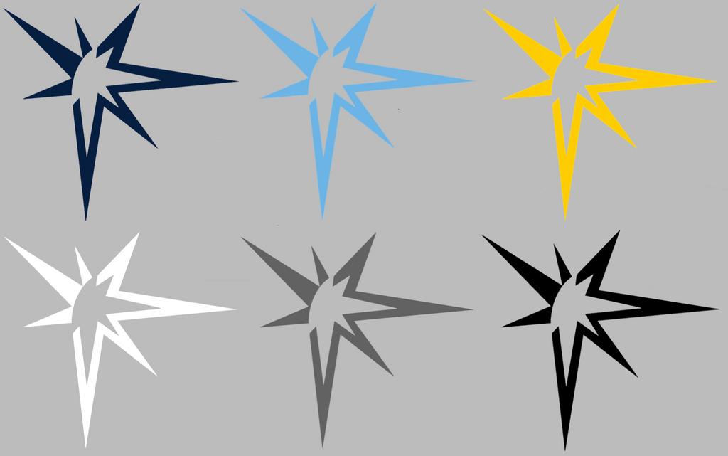 Tampa Bay Rays Alternate Burst Logo Premium DieCut Vinyl Decal PICK COLOR & SIZE