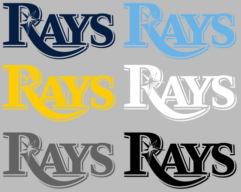 Tampa Bay Rays Team Name Logo Premium DieCut Vinyl Decal PICK COLOR & SIZE