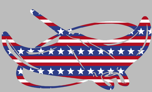 Tampa Bay Devil Rays Stars & Stripes Team Logo USA American Flag Vinyl Decal PICK SIZE