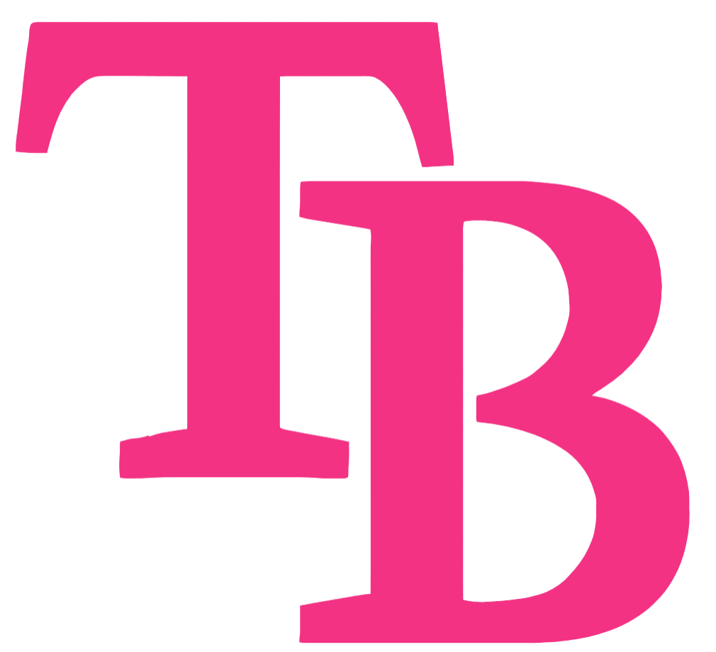 Tampa Bay Rays Hot Pink Team Logo Premium DieCut Vinyl Decal PICK SIZE