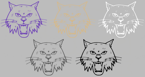 Western Carolina Catamounts Retro Throwback Logo Premium DieCut Vinyl Decal PICK COLOR & SIZE
