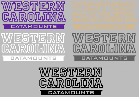 Western Carolina Catamounts Team Name Logo Premium DieCut Vinyl Decal PICK COLOR & SIZE