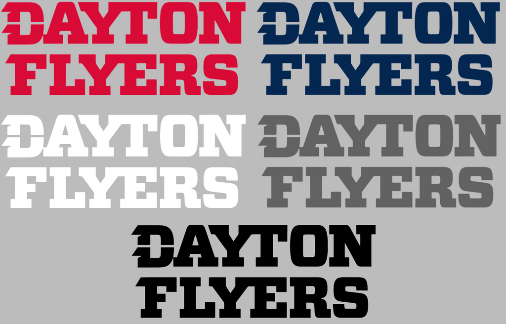 Dayton Flyers Team Name Logo Premium DieCut Vinyl Decal PICK COLOR & SIZE
