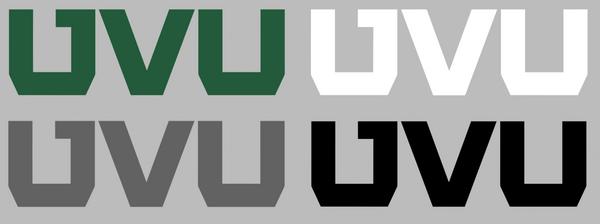 Utah Valley Wolverines UVU Logo Premium DieCut Vinyl Decal PICK COLOR & SIZE