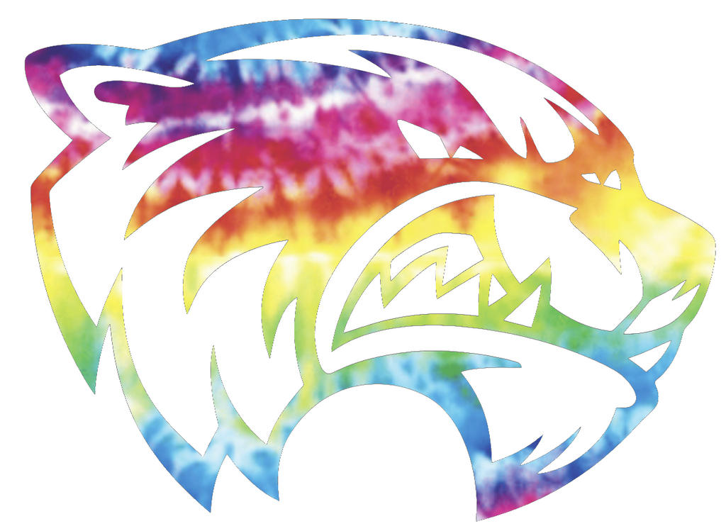 Utah Valley Wolverines Crucial Catch Cancer Tie Dye Vinyl Decal PICK SIZE