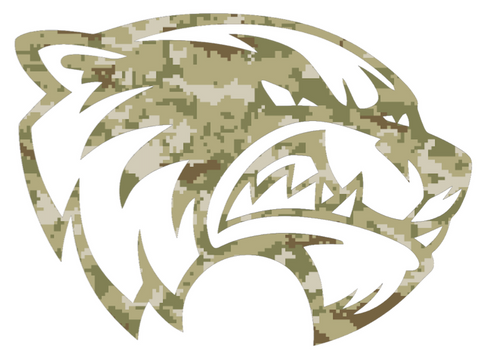 Utah Valley Wolverines Salute to Service Camouflage Camo Vinyl Decal PICK SIZE