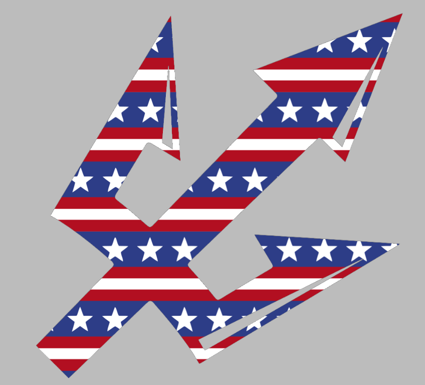 UC San Diego Tritons Team Logo Stars & Stripes USA American Flag Vinyl Decal PICK SIZE