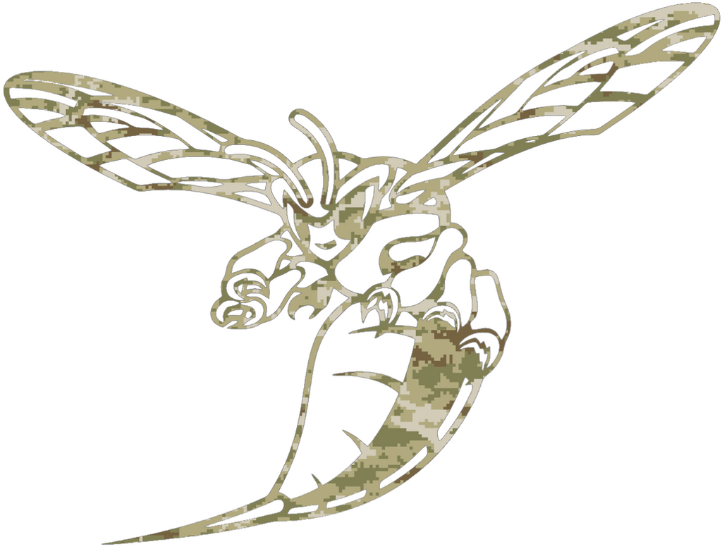 Delaware State Hornets Salute to Service Camouflage Camo Vinyl Decal PICK SIZE