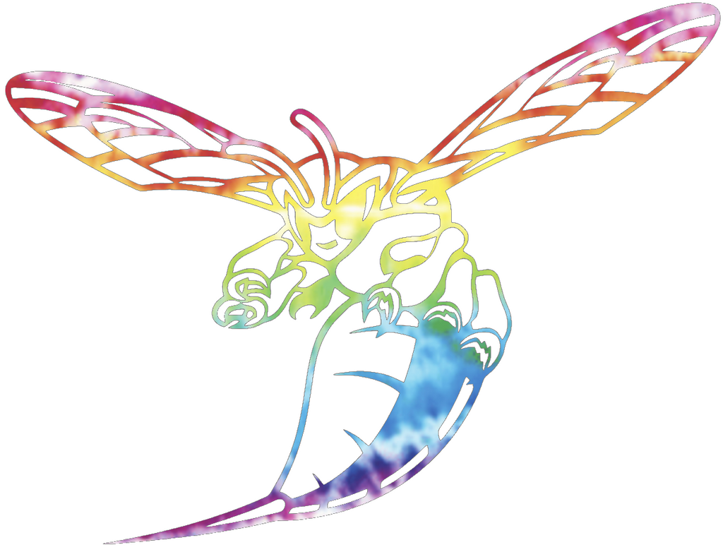 Delaware State Hornets Crucial Catch Cancer Tie Dye Vinyl Decal PICK SIZE
