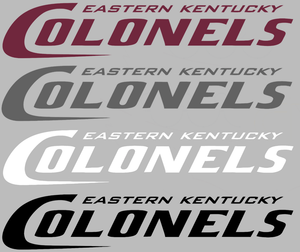 Eastern Kentucky Colonels Team Name Logo Premium DieCut Vinyl Decal PICK COLOR & SIZE