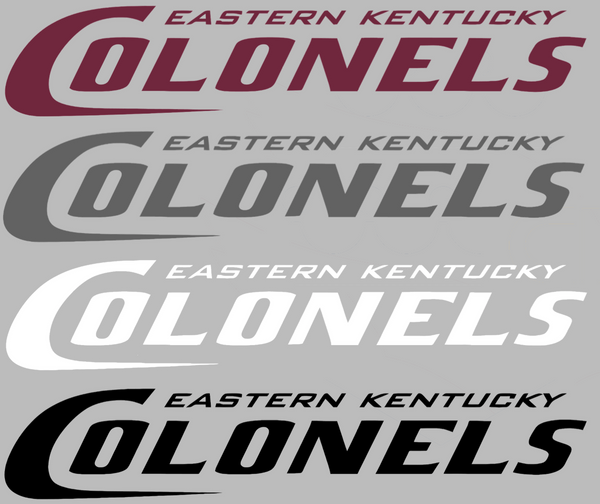 Eastern Kentucky Colonels Team Name Logo Premium DieCut Vinyl Decal PICK COLOR & SIZE