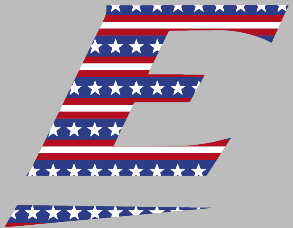 Eastern Kentucky Colonels Stars & Stripes USA American Flag Vinyl Decal PICK SIZE