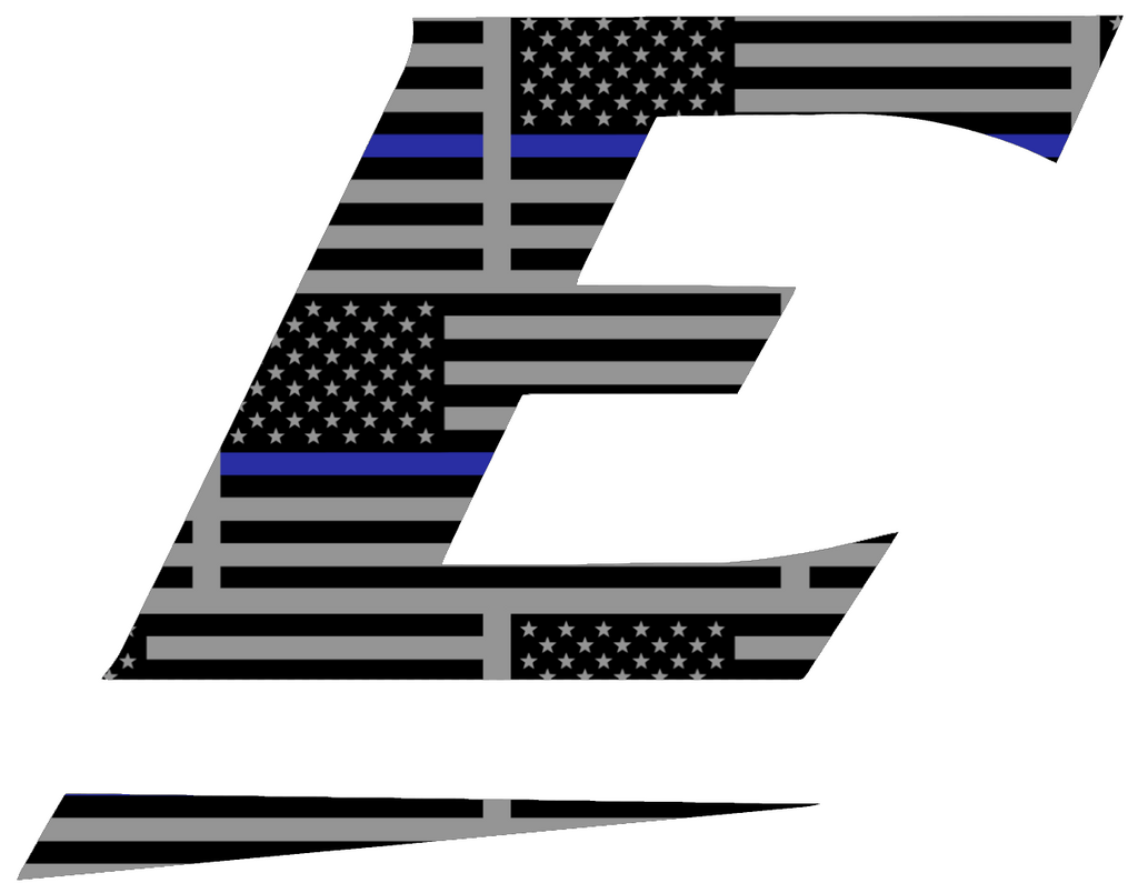 Eastern Kentucky Colonels Thin Blue Line American Flag Premium DieCut Vinyl Decal PICK SIZE