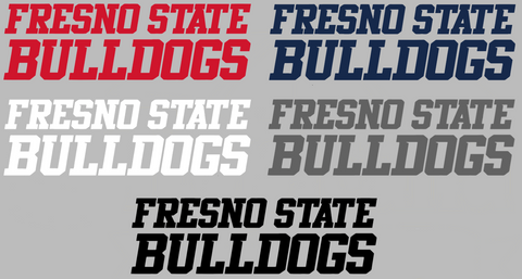 Fresno State Bulldogs Team Name Logo Premium DieCut Vinyl Decal PICK COLOR & SIZE