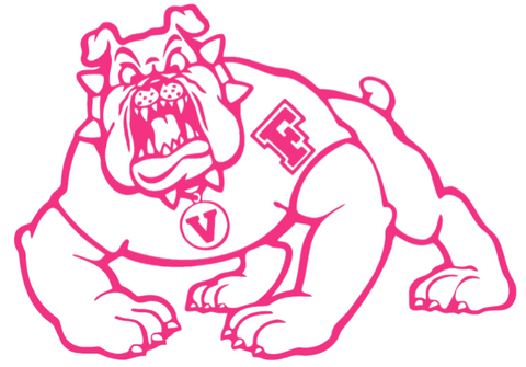 Fresno State Bulldogs HOT PINK Mascot Logo Premium DieCut Vinyl Decal PICK SIZE