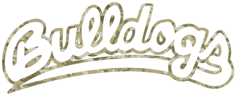 Fresno State Bulldogs Script Team Name Logo Salute to Service Camouflage Camo Vinyl Decal PICK SIZE