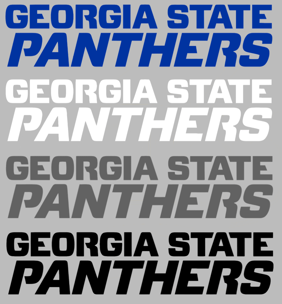 Georgia State Panthers Team Name Logo Premium DieCut Vinyl Decal PICK COLOR & SIZE
