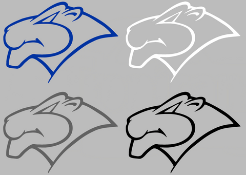 Georgia State Panthers Retro Throwback Logo Premium DieCut Vinyl Decal PICK COLOR & SIZE
