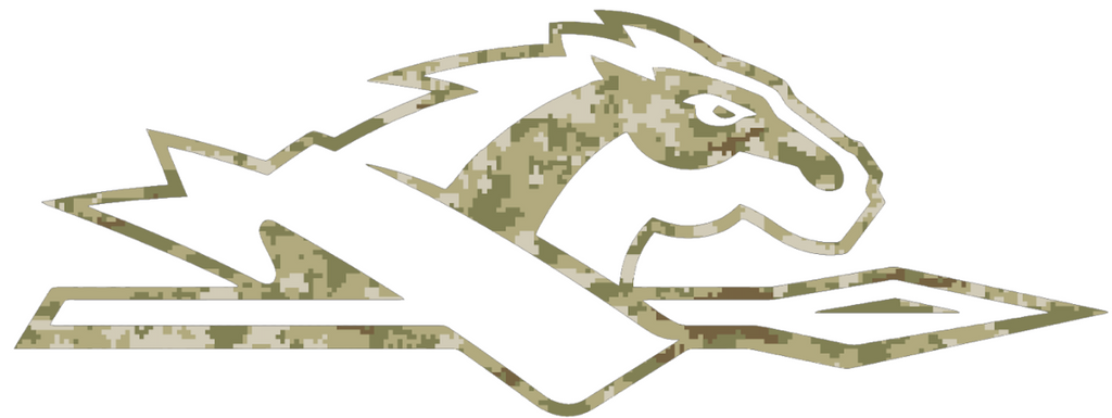 Longwood Lancers Team Logo Salute to Service Camouflage Camo Vinyl Decal PICK SIZE