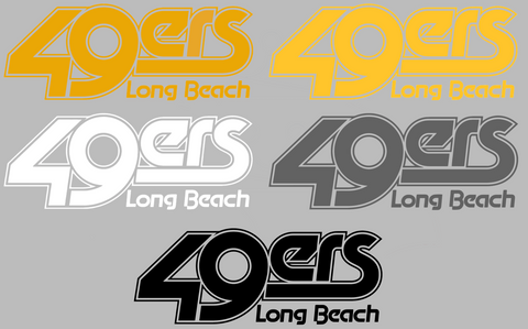 Long Beach State 49ers Retro Throwback Logo Premium DieCut Vinyl Decal PICK COLOR & SIZE
