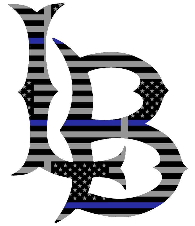 Long Beach State 49ers Thin Blue Line American Flag Premium DieCut Vinyl Decal PICK SIZE