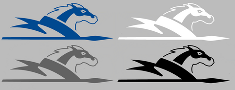 Longwood Lancers Retro Throwback Logo Premium DieCut Vinyl Decal PICK COLOR & SIZE