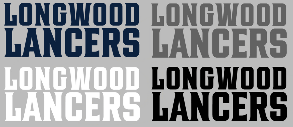 Longwood Lancers Team Name Logo Premium DieCut Vinyl Decal PICK COLOR & SIZE