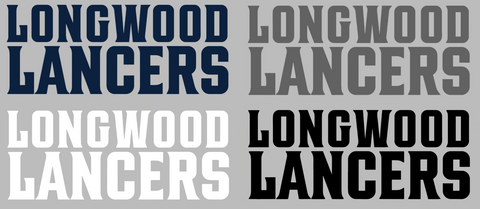 Longwood Lancers Team Name Logo Premium DieCut Vinyl Decal PICK COLOR & SIZE