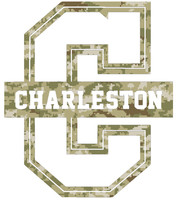Charleston Cougars Team Logo Salute to Service Camouflage Camo Vinyl Decal PICK SIZE