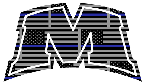 Morehead State Eagles M Logo Thin Blue Line American Flag Premium DieCut Vinyl Decal PICK SIZE