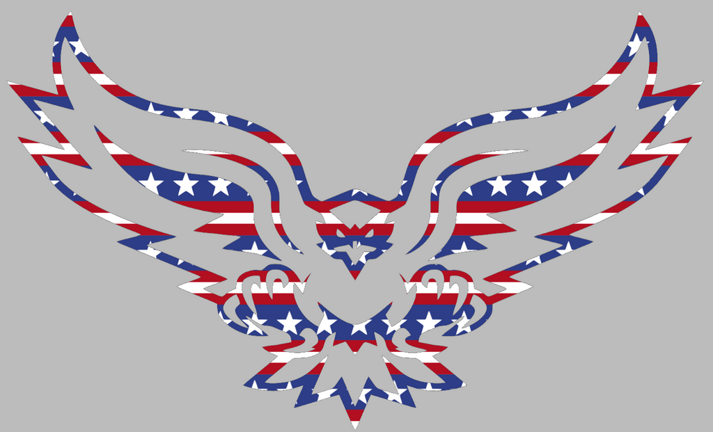 Hartford Hawks Mascot Logo Stars & Stripes USA American Flag Vinyl Decal PICK SIZE