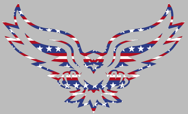Hartford Hawks Mascot Logo Stars & Stripes USA American Flag Vinyl Decal PICK SIZE