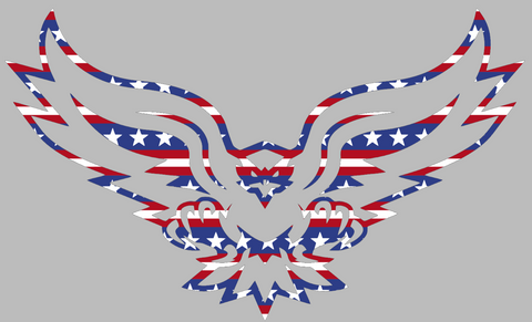 Hartford Hawks Mascot Logo Stars & Stripes USA American Flag Vinyl Decal PICK SIZE