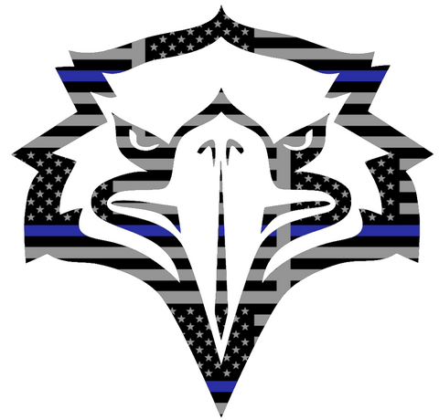 Morehead State Eagles Team Logo Thin Blue Line American Flag Premium DieCut Vinyl Decal PICK SIZE
