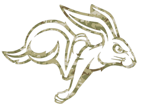 South Dakota State Jackrabbits Team Logo Salute to Service Camouflage Camo Vinyl Decal PICK SIZE
