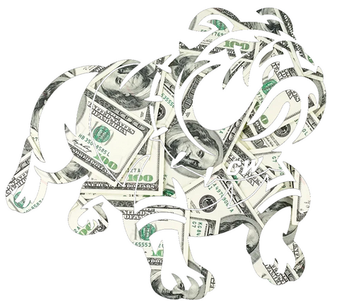 Gardner Webb Bulldogs Team Logo Money Print Premium DieCut Vinyl Decal PICK SIZE