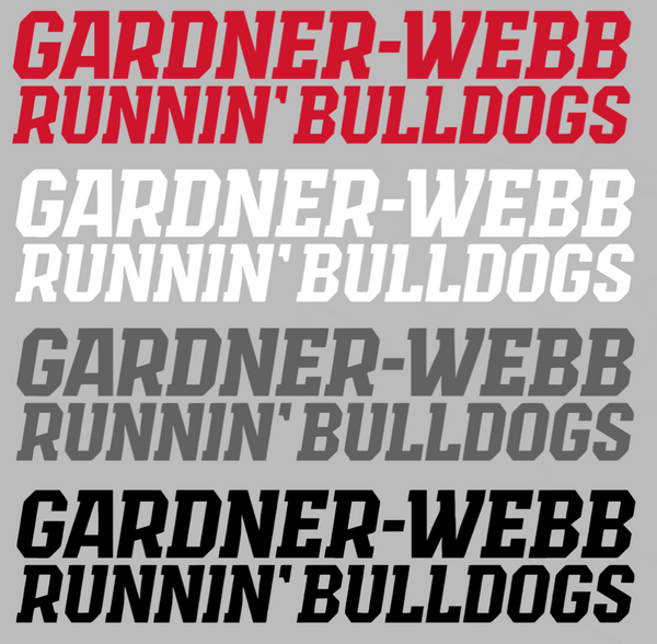 Gardner Webb Bulldogs Team Name Logo Premium DieCut Vinyl Decal PICK COLOR & SIZE
