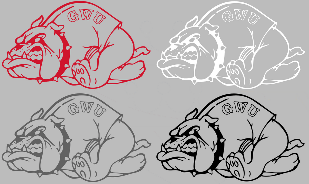 Gardner Webb Bulldogs Retro Throwback Logo Premium DieCut Vinyl Decal PICK COLOR & SIZE